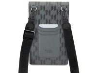 Bolsa Karl Lagerfeld Case KLWBSAKHPCG - Monograma Choupette em Saffiano Prateado Bolsa Karl Lagerfeld Case KLWBSAKHPCG - Monograma Choupette em Saffiano Prateado