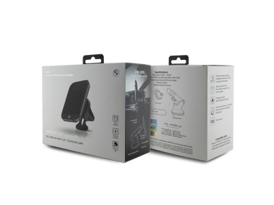 Suporte de indução BMW BMMWCCDTPK 15W para vidro/grade, preto/preto, MagSafe Signature Edition Suporte de indução BMW BMMWCCDTPK 15W para vidro/grade, preto/preto, MagSafe Signature Edition