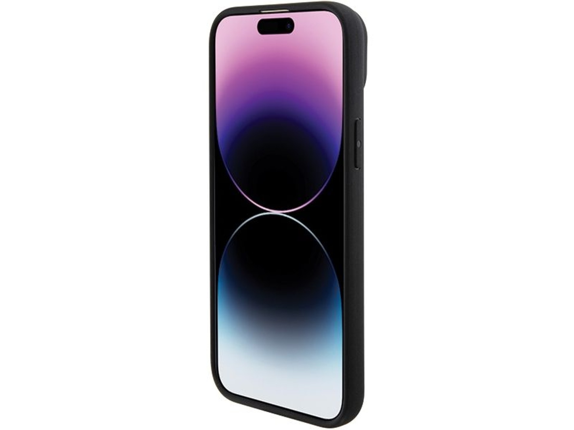 Capa BMW em couro com gravação a quente para iPhone 15 - preta