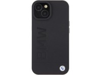 BMW Leather Hot Stamp case for iPhone 15 Plus - black BMW Leather Hot Stamp case for iPhone 15 Plus - black
