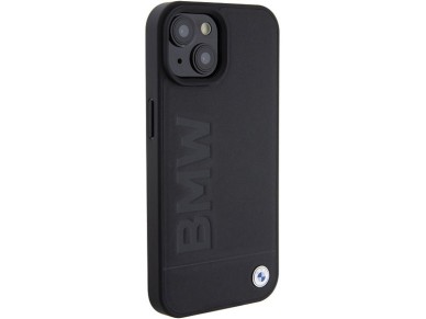 BMW Leather Hot Stamp case for iPhone 15 Plus - black BMW Leather Hot Stamp case for iPhone 15 Plus - black