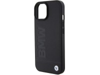 BMW Leather Hot Stamp case for iPhone 15 Plus - black BMW Leather Hot Stamp case for iPhone 15 Plus - black