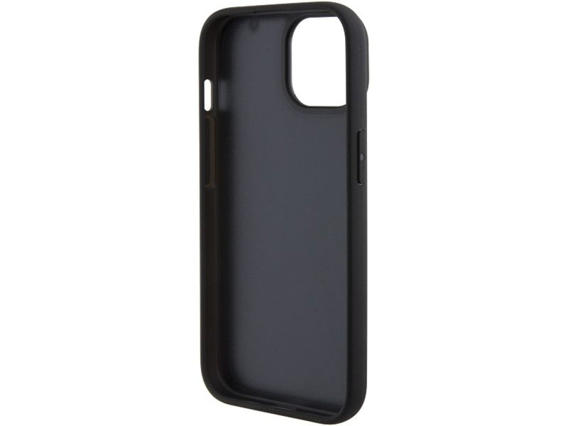 BMW Leather Hot Stamp case for iPhone 15 Plus - black
