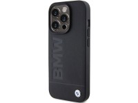 BMW Leather Hot Stamp case for iPhone 15 Pro - black BMW Leather Hot Stamp case for iPhone 15 Pro - black
