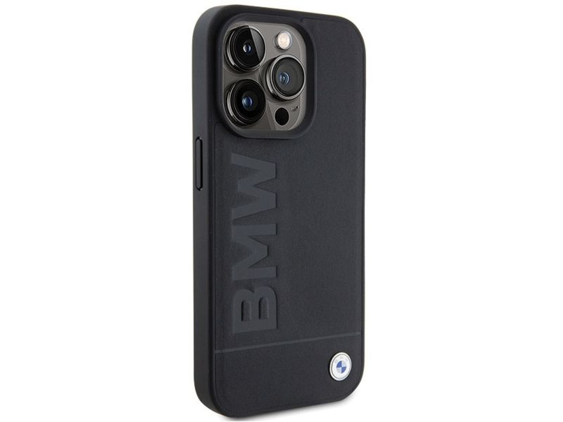 BMW Leather Hot Stamp case for iPhone 15 Pro - black