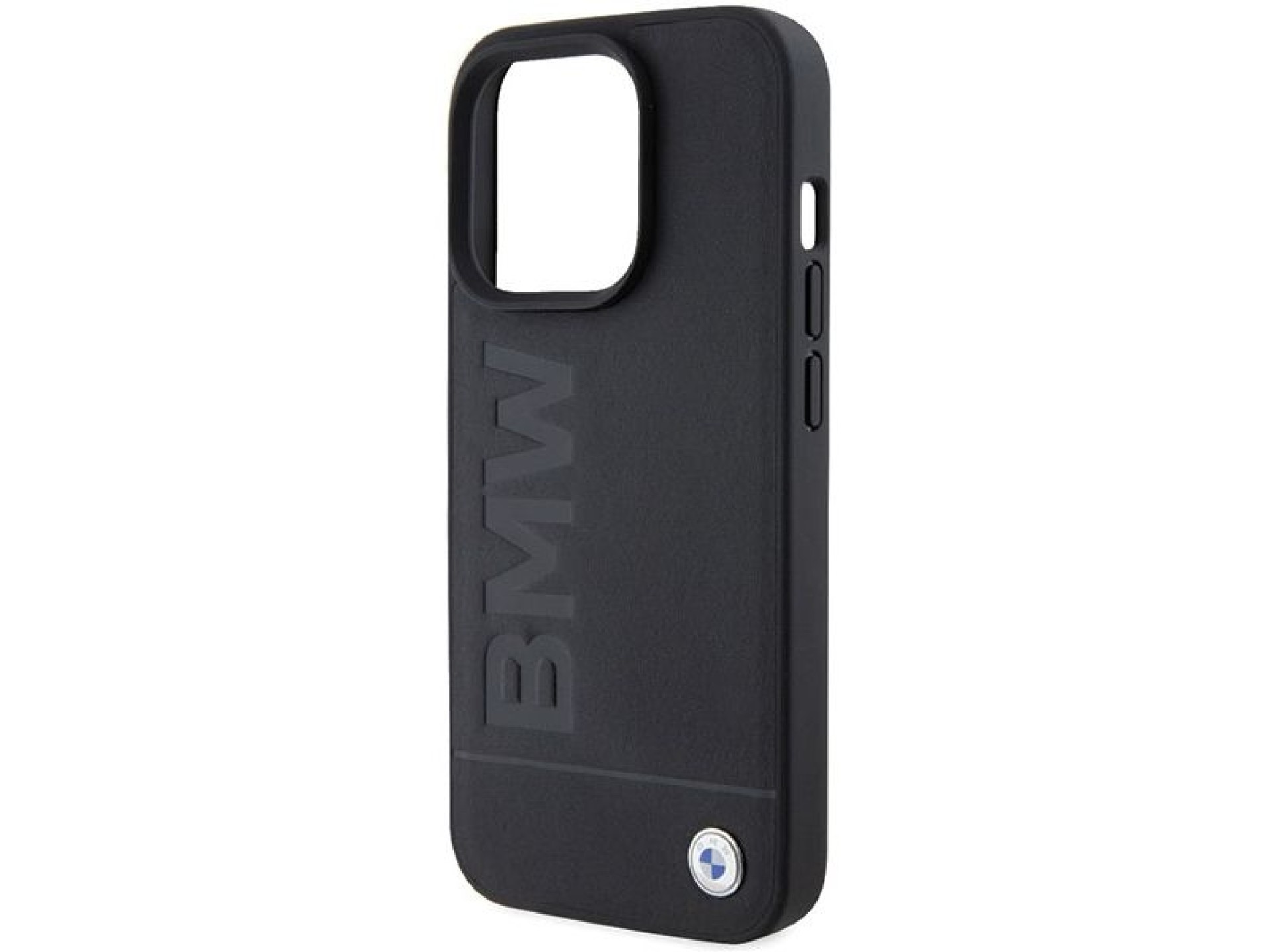 BMW Leather Hot Stamp case for iPhone 15 Pro - black