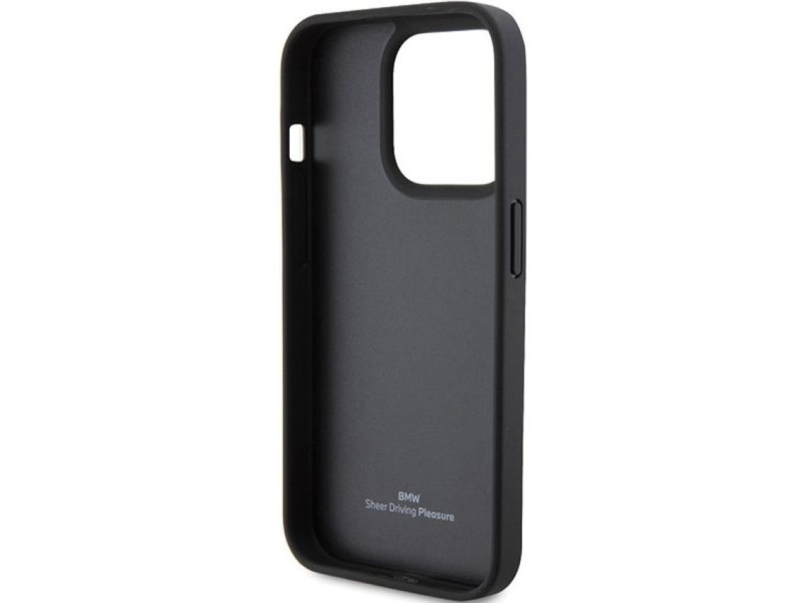 BMW Leather Hot Stamp case for iPhone 15 Pro - black