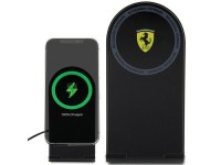 Ferrari Printed Logo MagSafe foldable 2in1 15W inductive charger - black