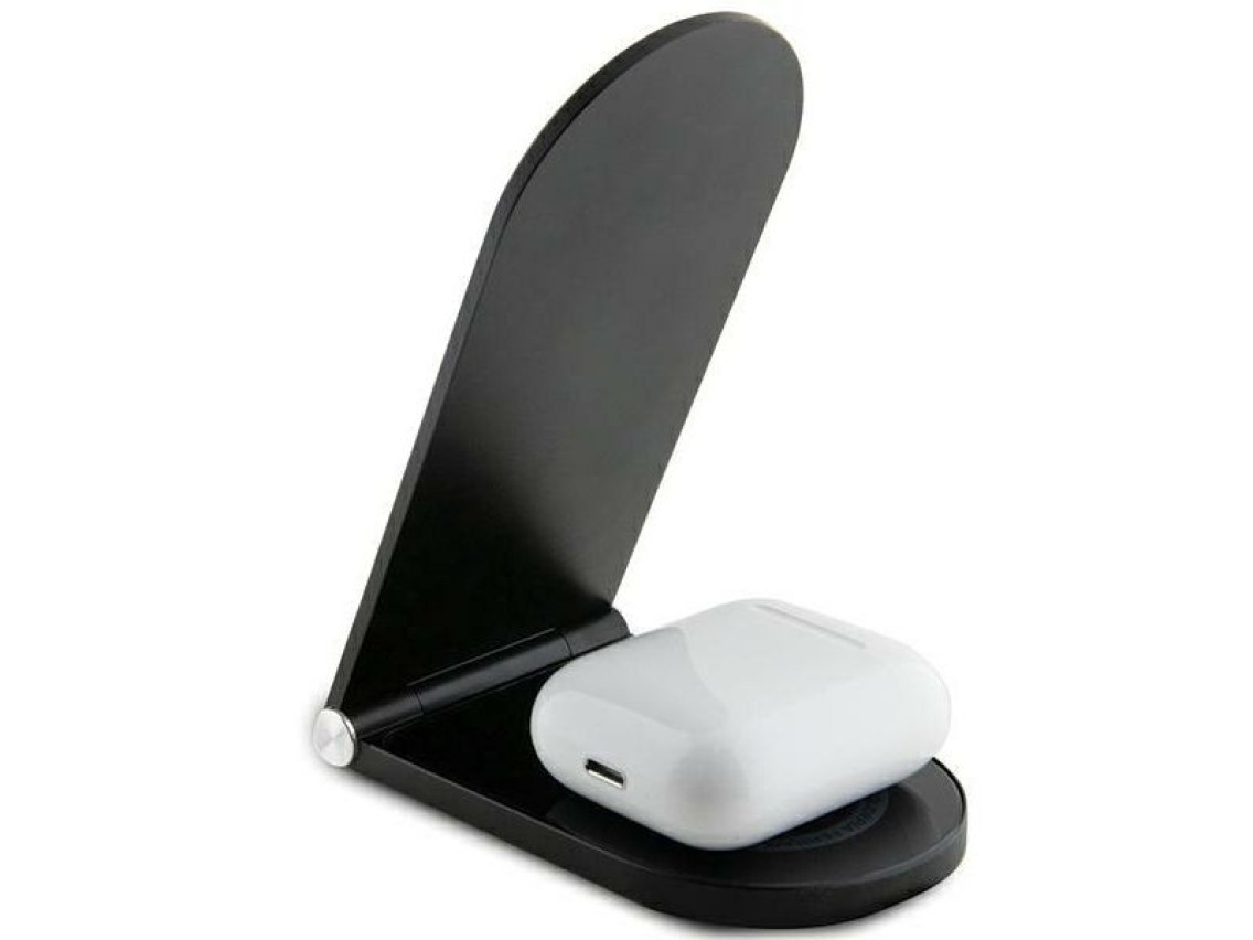 Ferrari Printed Logo MagSafe foldable 2in1 15W inductive charger - black