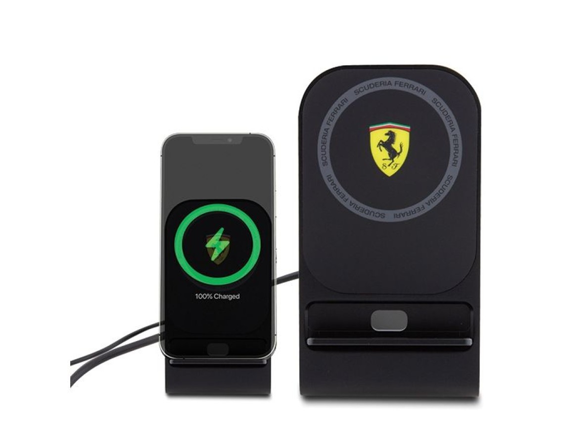 Ferrari nice. Indução FEMFBMALK 15W preto/preto Coleção 2023 MagSafe