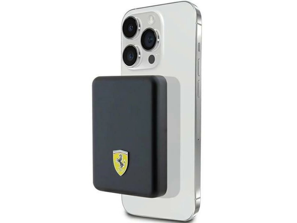 Powerbank Ferrari Metal Logo MagSafe 15W 5000mAh - negro