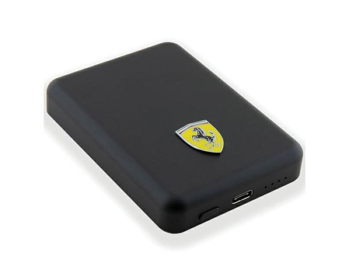 Powerbank Ferrari Metal Logo MagSafe 15W 5000mAh - negro