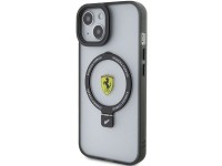 Ferrari FEHMP15SUSCAK iPhone 15 6.1" capa rígida preta/preta com suporte de anel Coleção 2023 MagSaf Ferrari FEHMP15SUSCAK iPhone 15 6.1" capa rígida preta/preta com suporte de anel Coleção 2023 MagSaf
