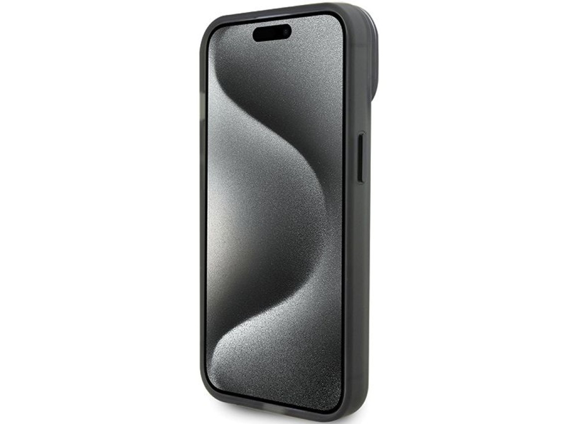 Ferrari FEHMP15SUSCAK iPhone 15 6.1" capa rígida preta/preta com suporte de anel Coleção 2023 MagSaf