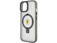 Ferrari FEHMP15SUSCAK iPhone 15 6.1" capa rígida preta/preta com suporte de anel Coleção 2023 MagSaf Ferrari FEHMP15SUSCAK iPhone 15 6.1" capa rígida preta/preta com suporte de anel Coleção 2023 MagSaf