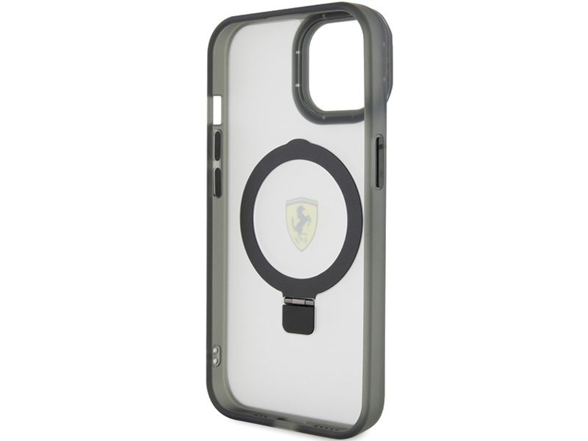 Capa MagSafe Ferrari Ring Stand 2023 para iPhone 15 Plus / 14 Plus - Preta