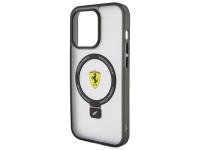 Ferrari FEHMP15LUSCAH iPhone 15 Pro 6.1" capa rígida transparente com suporte de anel 2023 coleção M Ferrari FEHMP15LUSCAH iPhone 15 Pro 6.1" capa rígida transparente com suporte de anel 2023 coleção M