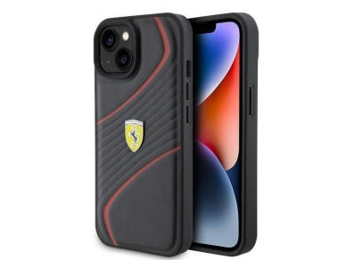 Ferrari FEHCP15SPTWK iPhone 15 6.1" capa rígida preta/preta com logotipo Twist Metal Ferrari FEHCP15SPTWK iPhone 15 6.1" capa rígida preta/preta com logotipo Twist Metal