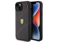 Capa Ferrari Twist Metal Logo para iPhone 15 Plus - preta Capa Ferrari Twist Metal Logo para iPhone 15 Plus - preta