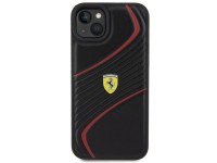 Capa Ferrari Twist Metal Logo para iPhone 15 Plus - preta Capa Ferrari Twist Metal Logo para iPhone 15 Plus - preta