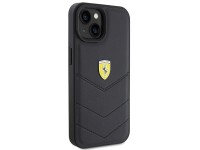 Ferrari Quilted Metal Logo case for iPhone 15 - black Ferrari Quilted Metal Logo case for iPhone 15 - black