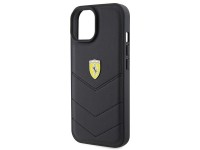 Ferrari Quilted Metal Logo case for iPhone 15 - black Ferrari Quilted Metal Logo case for iPhone 15 - black