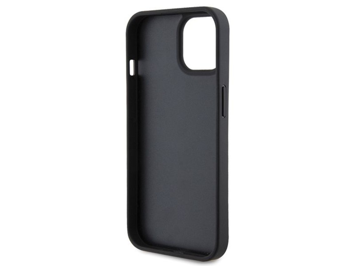 Ferrari Quilted Metal Logo case for iPhone 15 - black