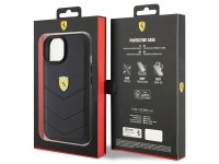 Ferrari Quilted Metal Logo case for iPhone 15 - black Ferrari Quilted Metal Logo case for iPhone 15 - black