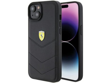 Ferrari FEHCP15MRDUK iPhone 15 Plus 6.7" black/black hardcase Quilted Metal Logo Ferrari FEHCP15MRDUK iPhone 15 Plus 6.7" black/black hardcase Quilted Metal Logo
