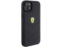 Ferrari FEHCP15MRDUK iPhone 15 Plus 6.7" capa rígida preta/preta com logotipo em metal acolchoado Ferrari FEHCP15MRDUK iPhone 15 Plus 6.7" capa rígida preta/preta com logotipo em metal acolchoado