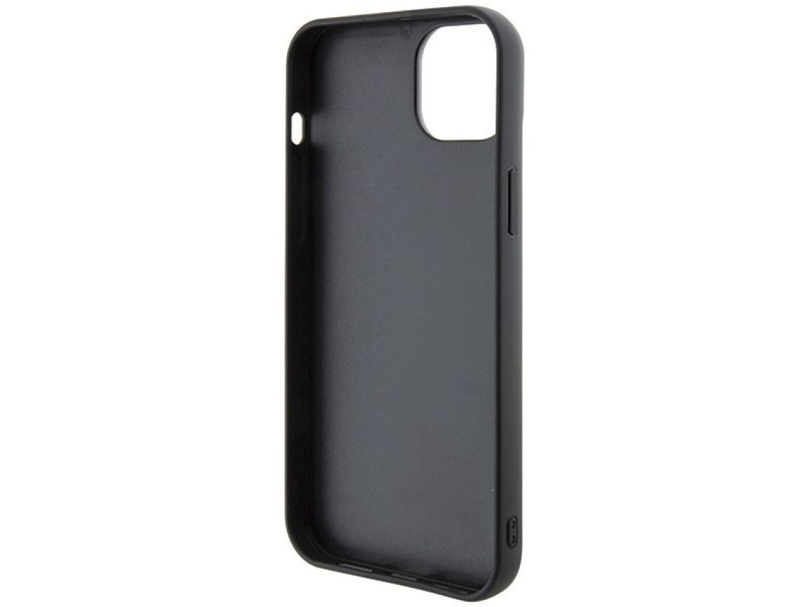 Ferrari FEHCP15MRDUK iPhone 15 Plus 6.7" capa rígida preta/preta com logotipo em metal acolchoado