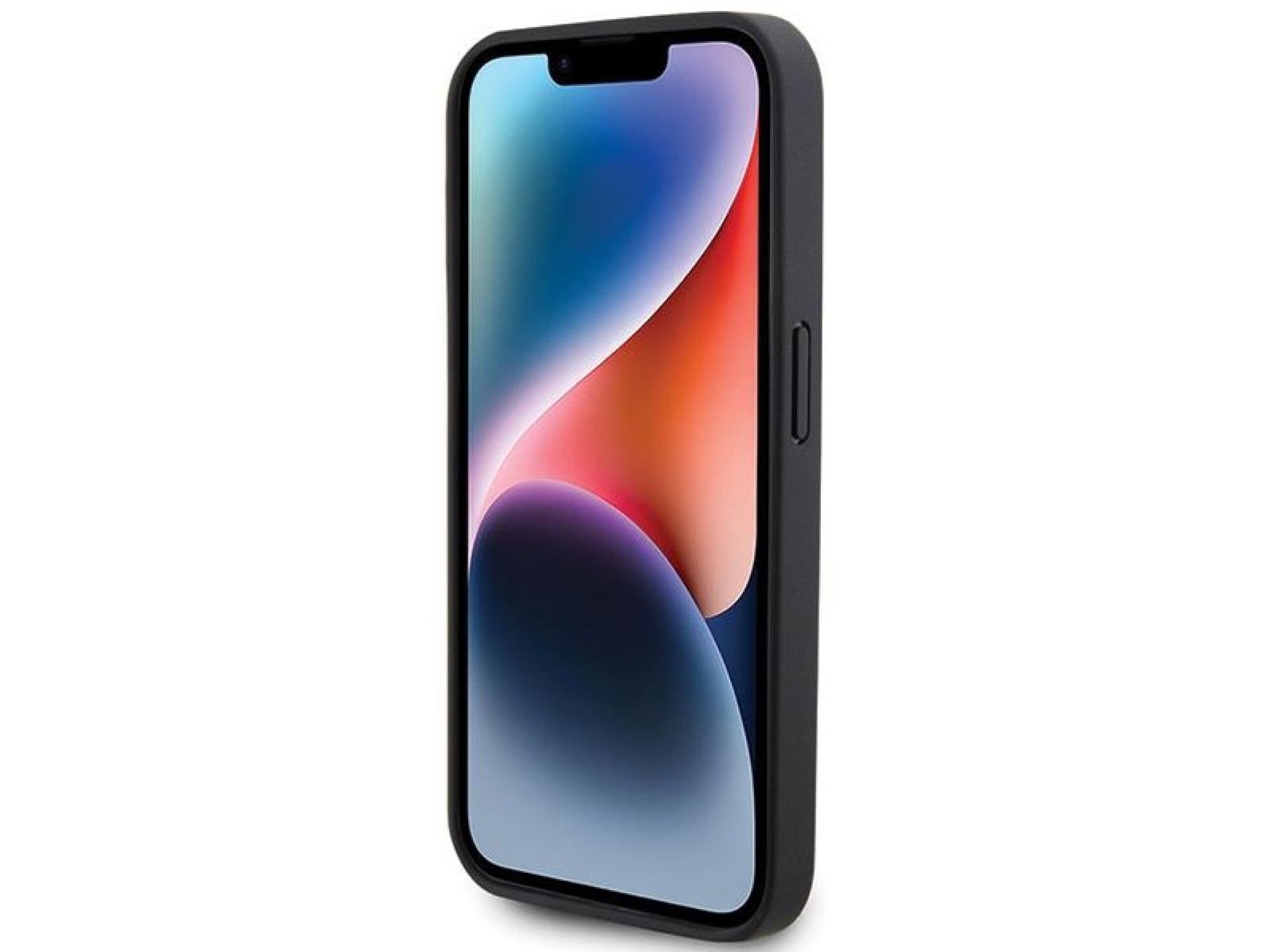 Capa Ferrari com logotipo metálico acolchoado para iPhone 15 Pro - preta