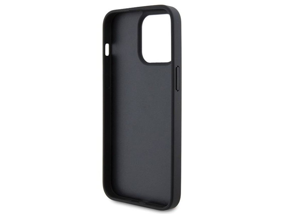 Ferrari Quilted Metal Logo case for iPhone 15 Pro Max - black