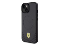 Ferrari FEHMP15SPTEK iPhone 15 6.1" black/black hardcase Carbon Metal Logo MagSafe