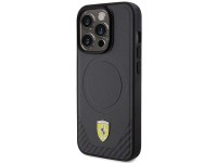 Capa MagSafe Ferrari Carbon Metal Logo para iPhone 15 Pro - preta Capa MagSafe Ferrari Carbon Metal Logo para iPhone 15 Pro - preta