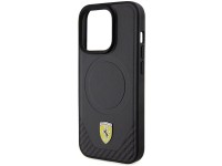Capa MagSafe Ferrari Carbon Metal Logo para iPhone 15 Pro - preta Capa MagSafe Ferrari Carbon Metal Logo para iPhone 15 Pro - preta