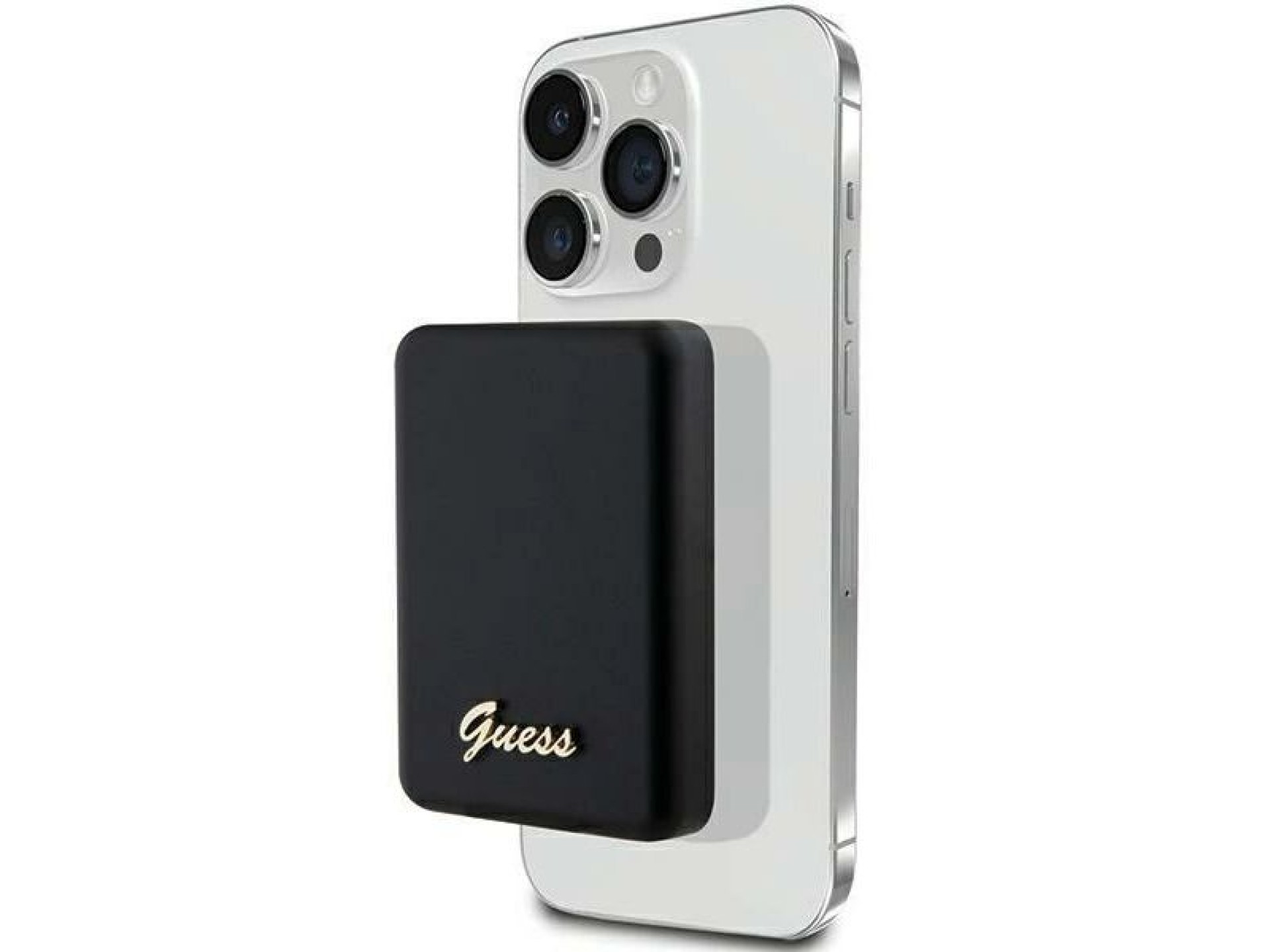 Guess MagSafe Metal Script Logo induction power bank 5W 3000mAh - black