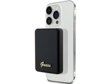 Bater�a externa Guess MagSafe Metal Script Logo con carga por inducci�n, 5W, 3000mAh - negra