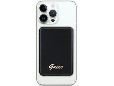 Bater�a externa Guess MagSafe Metal Script Logo con carga por inducci�n, 5W, 3000mAh - negra