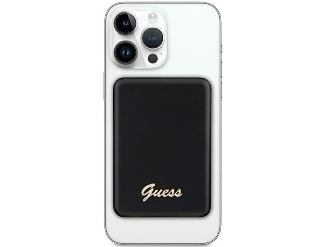 Guess MagSafe Metal Script Logo induction power bank 5W 3000mAh - black