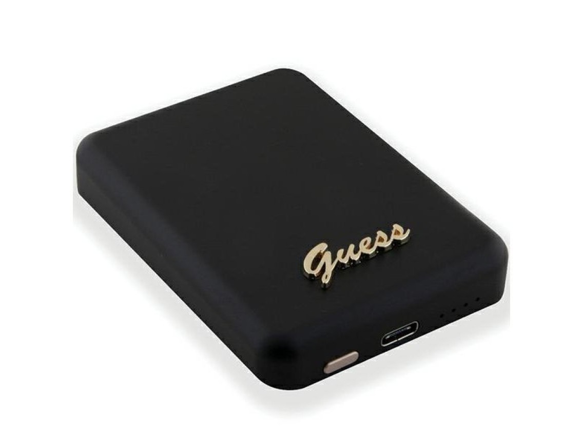 Guess MagSafe Metal Script Logo induction power bank 5W 3000mAh - black