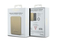 Batería externa Guess MagSafe Metal Script Logo con carga por inducción, 5W, 3000mAh - color dorado Batería externa Guess MagSafe Metal Script Logo con carga por inducción, 5W, 3000mAh - color dorado