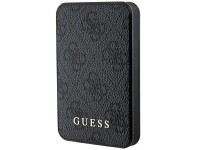 Guess Powerbank 15W GUPB5LP4GEGK 5000mAh preto/preto 4G Couro Logotipo Met�lico