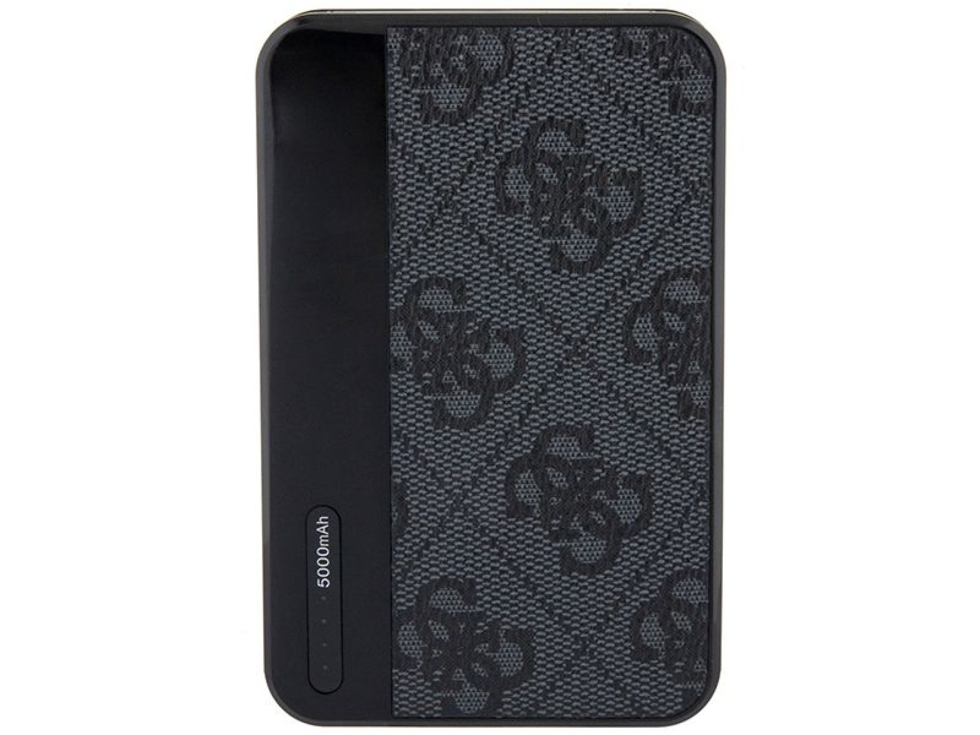 Powerbank Guess 15W GUPB5LP4GEGK 5000mAh negro/negro 4G Cuero Logotipo metálico