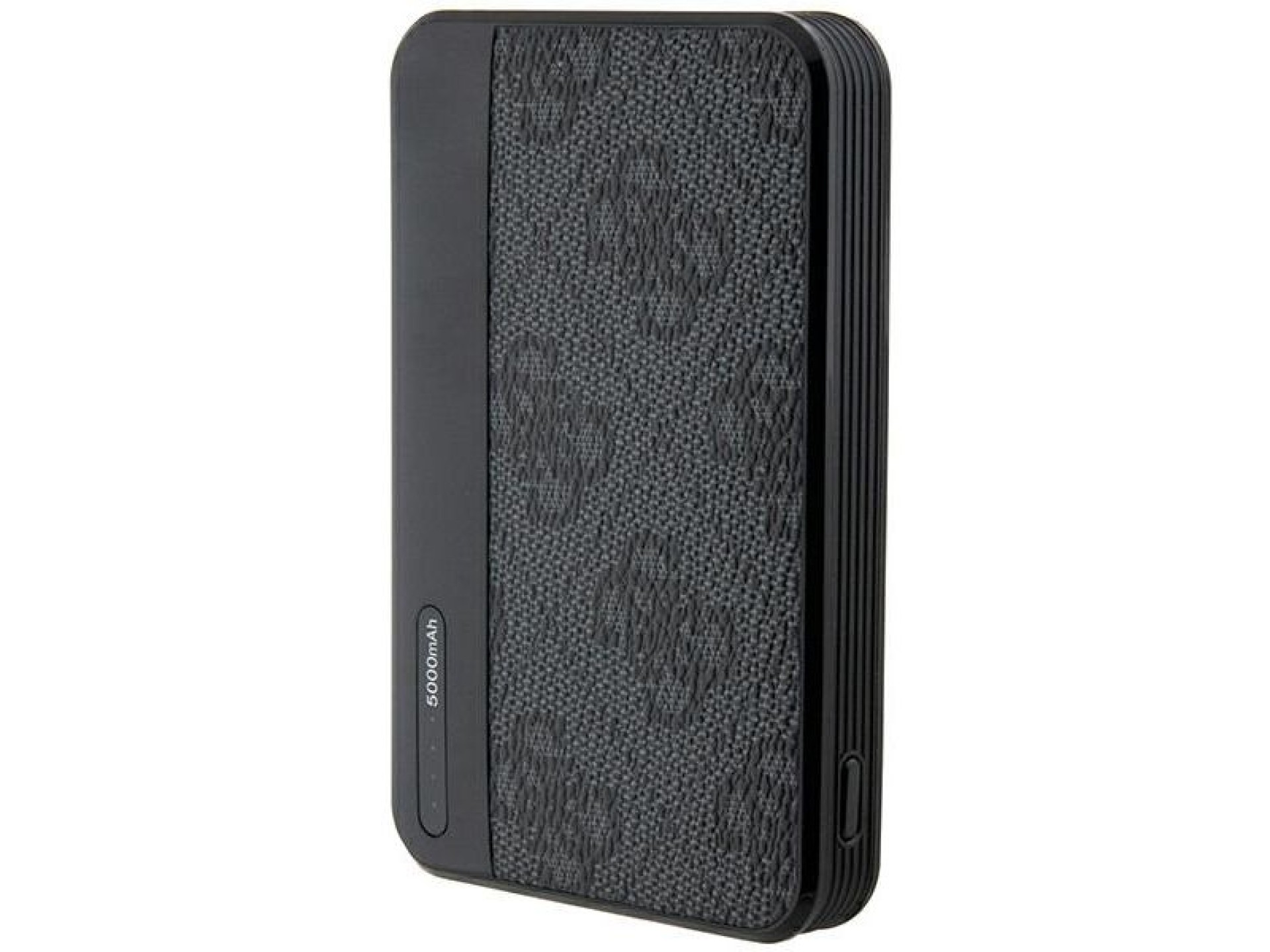 Powerbank Guess 15W GUPB5LP4GEGK 5000mAh negro/negro 4G Cuero Logotipo metálico