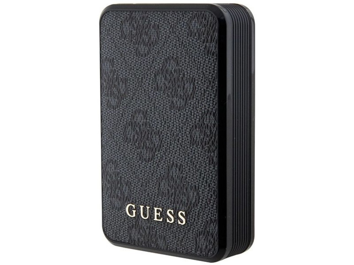 Guess Powerbank 18W GUPB10DP4GEGK 10000mAh black/black 4G Leather Metal Logo