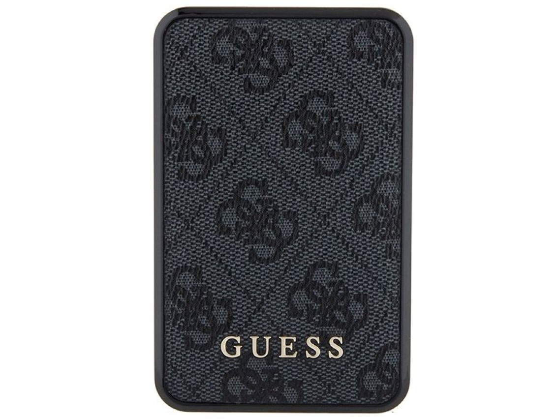 Guess Powerbank 18W GUPB10DP4GEGK 10000mAh black/black 4G Leather Metal Logo