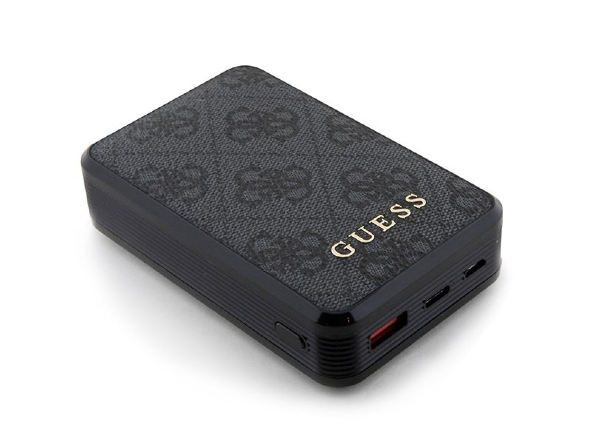 Guess Powerbank 18W GUPB10DP4GEGK 10000mAh black/black 4G Leather Metal Logo