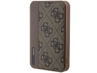 Guess Powerbank 15W GUPB5LP4GEGW 5000mAh brown/brown 4G Leather Metal Logo Guess Powerbank 15W GUPB5LP4GEGW 5000mAh brown/brown 4G Leather Metal Logo
