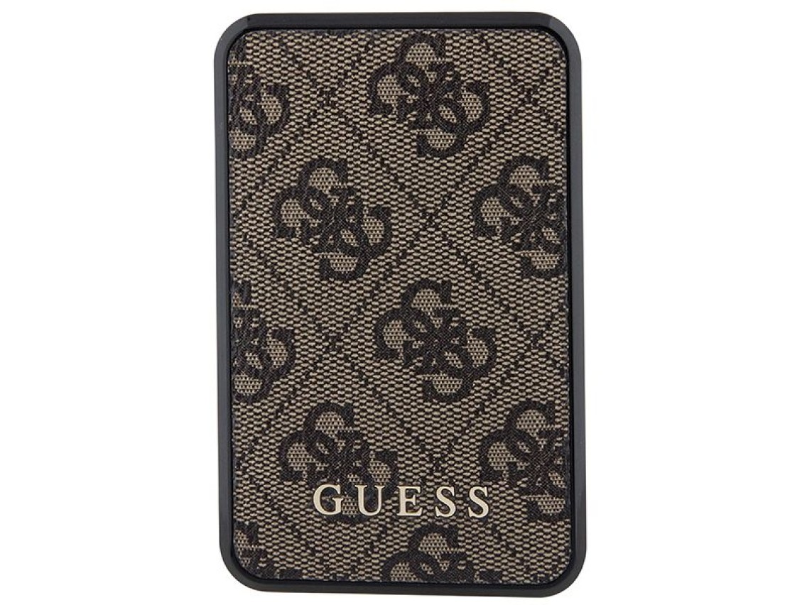 Guess Powerbank 18W GUPB10DP4GEGW 10000mAh brown/brown 4G Leather Metal Logo